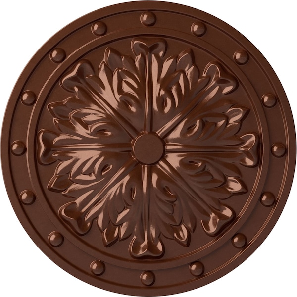 Ekena Millwork Foster Acanthus Leaf Ceiling Medallion (Canopies up to 2 1/4"), 20 1/2"OD x 1 1/2"P, Copper Penny CM20FOCPS - main